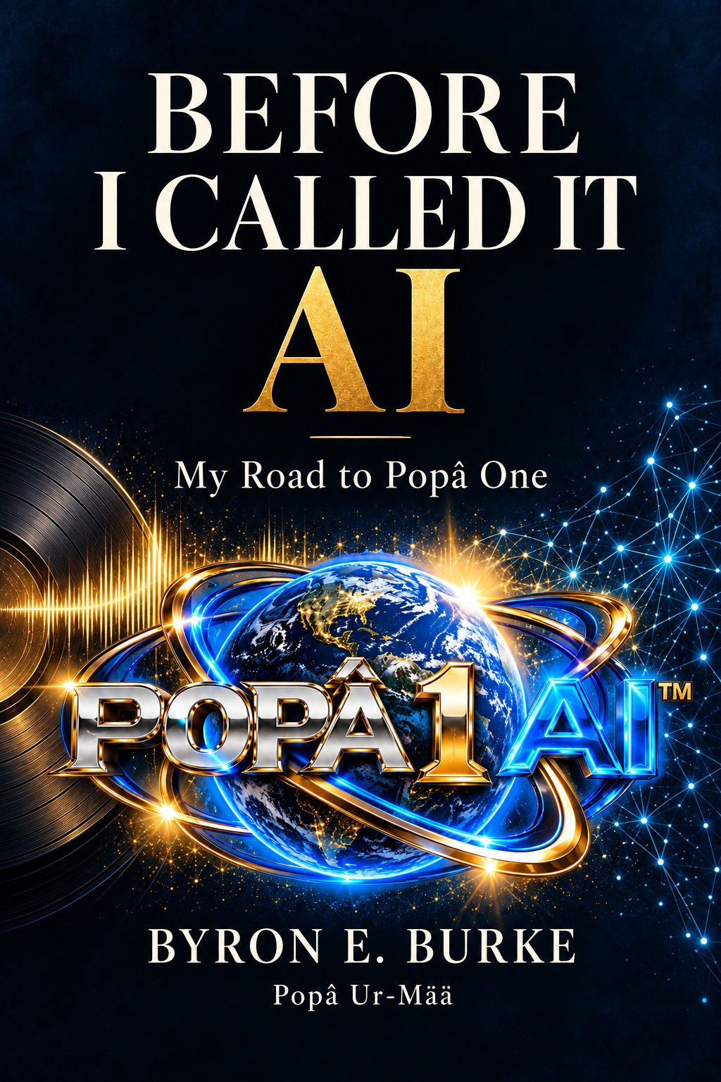 Before I Called It AI: My Road to Popâ One by Byron E. Burke, with the Popâ 1 AI globe logo